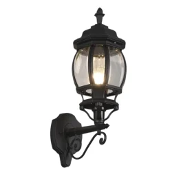 Aplique de pared Elvo Negro 1XE27 49cm Altura