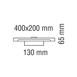 Aplique de pared Madge LED 6w 420lm 4000k IP44 40cm moderno acabado negro ideal para baños