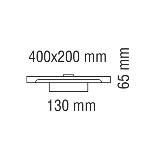 Aplique de pared Madge LED 6w 420lm 4000k IP44 40cm moderno acabado negro ideal para baños