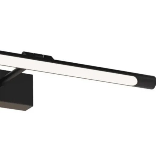 Aplique de pared Madge LED 6w 420lm 4000k IP44 40cm moderno acabado negro ideal para baños