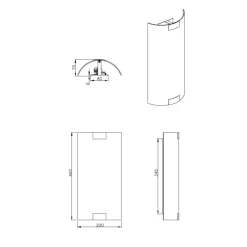 Aplique de pared Pura Bronce Viejo 2XE27 40cm Alto