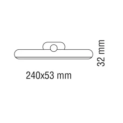 Aplique LED Odette 1.5W 120Lm 4000K acabado blanco moderno con batería y encendido táctil 24cm