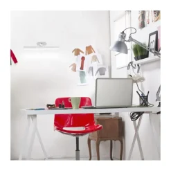 Aplique LED Odette 1.5W 120Lm 4000K acabado blanco moderno con batería y encendido táctil 24cm