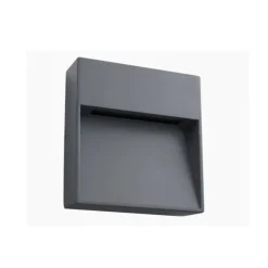 Aplique superficie cuadrado 6w gris oscuro
