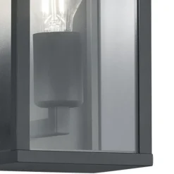 Aplique Tavira acabado negro 1XE27 IP44 estilo moderno
