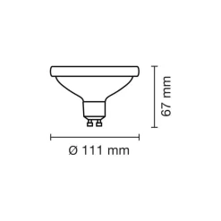 Bombilla QR111 15W 3000K