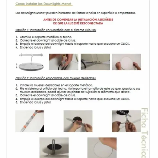 Downlight redondo 18w 6000k Monet Custom