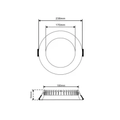 Downlight Soner 30w CCT
