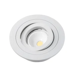 Empotrable de techo Helium redondo en aluminio blanco 1XGU10 estilo moderno 9x9cm