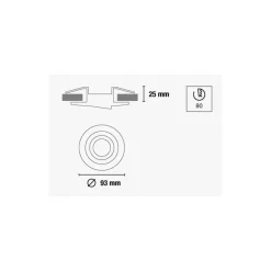 Empotrable de techo Helium redondo en aluminio blanco 1XGU10 estilo moderno 9x9cm