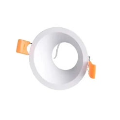 Empotrable de techo Living redondo en aluminio blanco 1XGU10 estilo moderno 8cm Ø