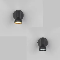 Foco cantar 1L Negro Orientable 1XGU10 8CM Ø