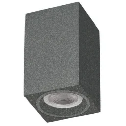 Foco cubo superficie gris metalizado