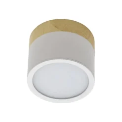 Foco de superficie madera/blanco