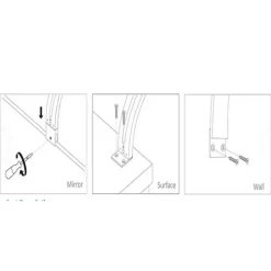 Kit aplique Tiwall 60cm cromo