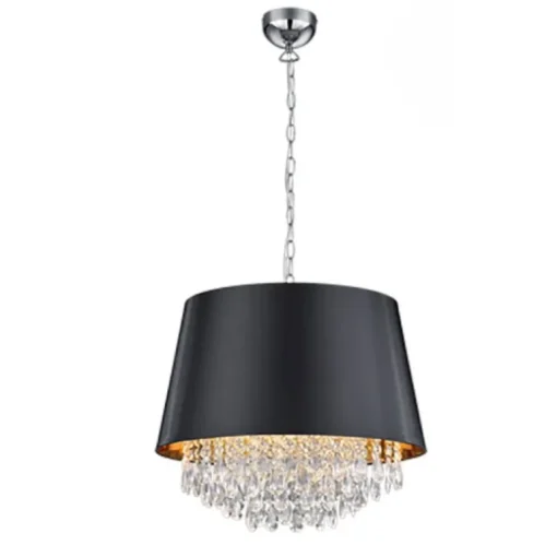 Lámpara colgante Loreley Negro/Oro