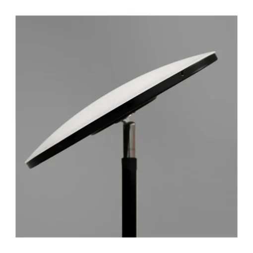 Lámpara de pie Vinet con lector LED 30+6w 3CCT 3000lm acabado negro estilo moderno con mando a distancia 25cm Ø