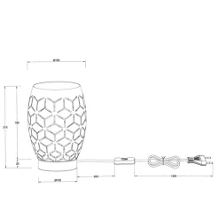 Lámpara de sobremesa Bidar Café/ Oro 1XE27 15cm Ø