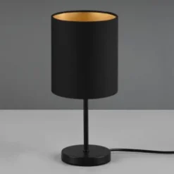 Lámpara de sobremesa Jerry Negro Pantalla Negro/Oro 1XE14 13cm Ø