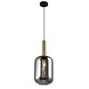 Lámpara de techo colgante Krumlov 1 luz 1xE27 acabado negro y dorado 22cm Øestilo moderno
