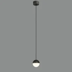 Lámpara de techo colgante Custo 1 luz LED integrado 5w tonalidad 3000k acabado negro estilo moderno 9.4cm Ø