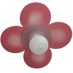 Lámpara de techo colgante Flor Plana 1xE27 acabado madera rosa estilo infantil 50cm Ø