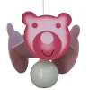 Lámpara de techo colgante 1xE27 acabado madera rosa estilo infantil 32cm Ø