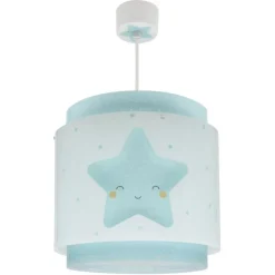 Lámpara de techo colgante Dreams Estrella Azul 1xE27 acabado azul estilo infantil 26cm Ø