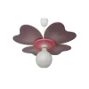 Lámpara de techo colgante Trébol 1xE27 acabado madera lila estilo infantil 49cm Ø