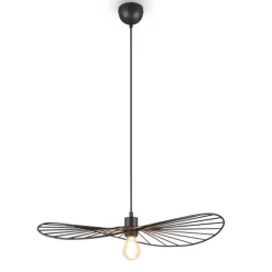 Lámpara de techo colgante Chapeau Negro 1XE27 60cm Ø