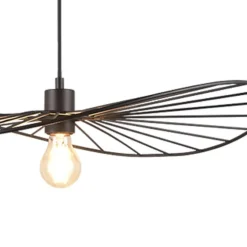 Lámpara de techo colgante Chapeau Negro 1XE27 60cm Ø