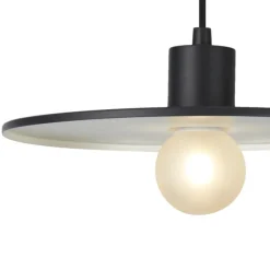Lámpara de techo colgante Yidda Negro 1XE27 IP44
