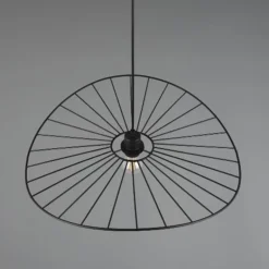 Lámpara de techo colgante Chapeau Negro 1XE27 60cm Ø