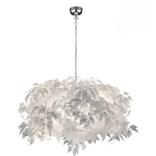 Lámpara de techo colgante Leavy 4xE14 acabado banco estilo moderno 70cm Ø