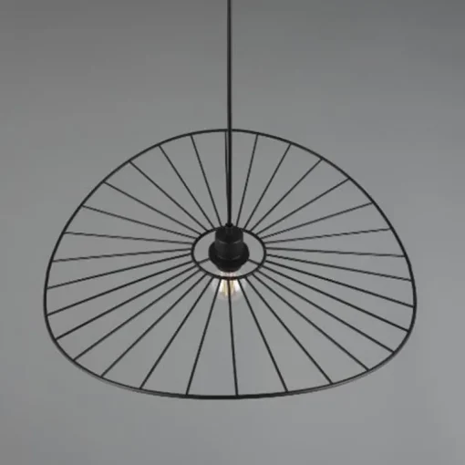 Lámpara de techo colgante Chapeau Negro 1XE27 60cm Ø