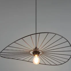 Lámpara de techo colgante Chapeau Negro 1XE27 60cm Ø