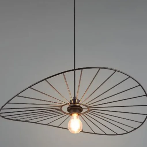 Lámpara de techo colgante Chapeau Negro 1XE27 60cm Ø