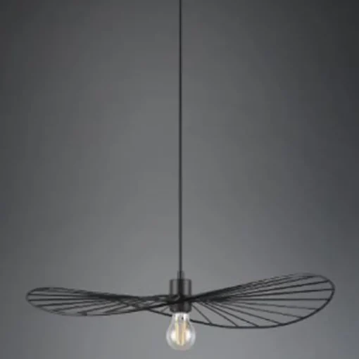Lámpara de techo colgante Chapeau Negro 1XE27 60cm Ø