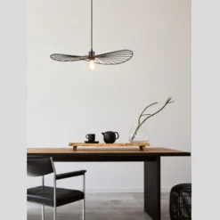 Lámpara de techo colgante Chapeau Negro 1XE27 60cm Ø