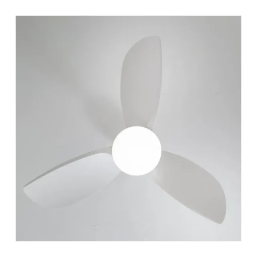 Ventilador de techo Byan blanco LED 18w 3CCT acabado blanco estilo moderno motor DC 92cm Ø