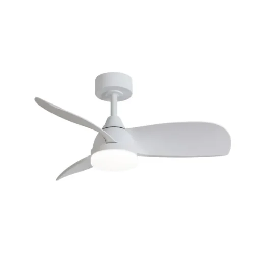 Ventilador de techo Byan blanco LED 18w 3CCT acabado blanco estilo moderno motor DC 92cm Ø