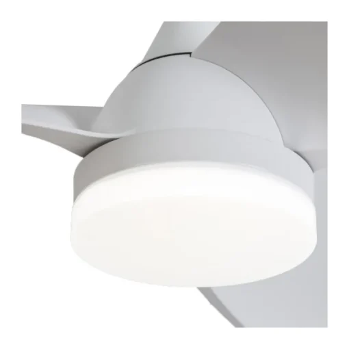 Ventilador de techo Byan blanco LED 18w 3CCT acabado blanco estilo moderno motor DC 92cm Ø