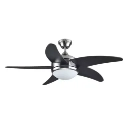 Ventilador de techo Etna 2xE27 acabado níquel estilo moderno motor AC 105cm Ø