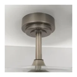 Ventilador de techo Martina níquel LED integrado 46w 3CCT acabado níquel estilo moderno aspas plegables motor DC 92cm Ø