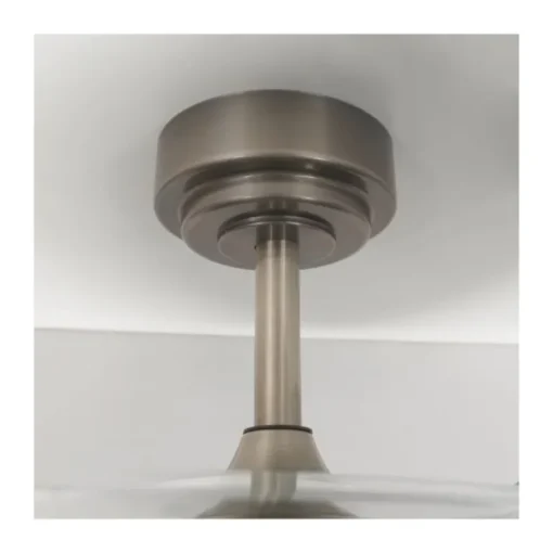 Ventilador de techo Martina níquel LED integrado 46w 3CCT acabado níquel estilo moderno aspas plegables motor DC 92cm Ø