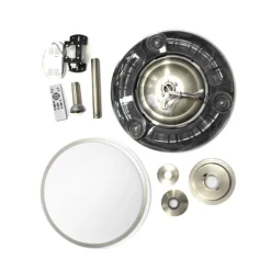Ventilador de techo Martina níquel LED integrado 46w 3CCT acabado níquel estilo moderno aspas plegables motor DC 92cm Ø