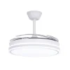 Ventilador de techo Marty blanco LED integrado 72w 3CCT acabado blanco estilo moderno motor DC aspas plegables 106cm Ø