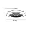 Ventilador de techo Moli LED 32w 3CCT acabado blanco estilo moderno plafón ventilador motor DC 50cm Ø