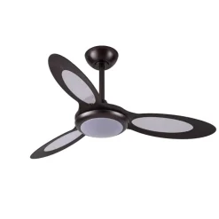 Ventilador de techo Shinjuku LED 24w 3CCT acabado marrón estilo moderno motor DC 97cm Ø