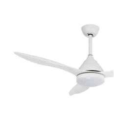 Ventilador de techo Stel blanco LED 20W 3CCT acabado blanco estilo moderno motor DC 120cm Ø